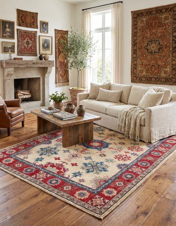 5' x 6' 9 Hand Knotted Kazak Rug