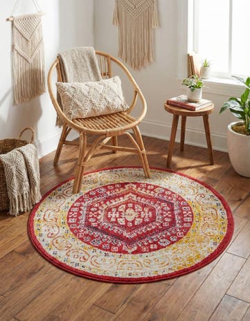 Magenta Aurelia Round Rug