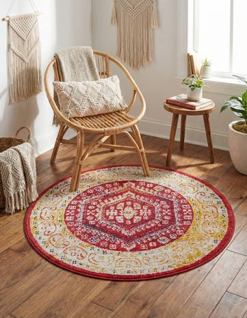 Magenta Aurelia Round Rug