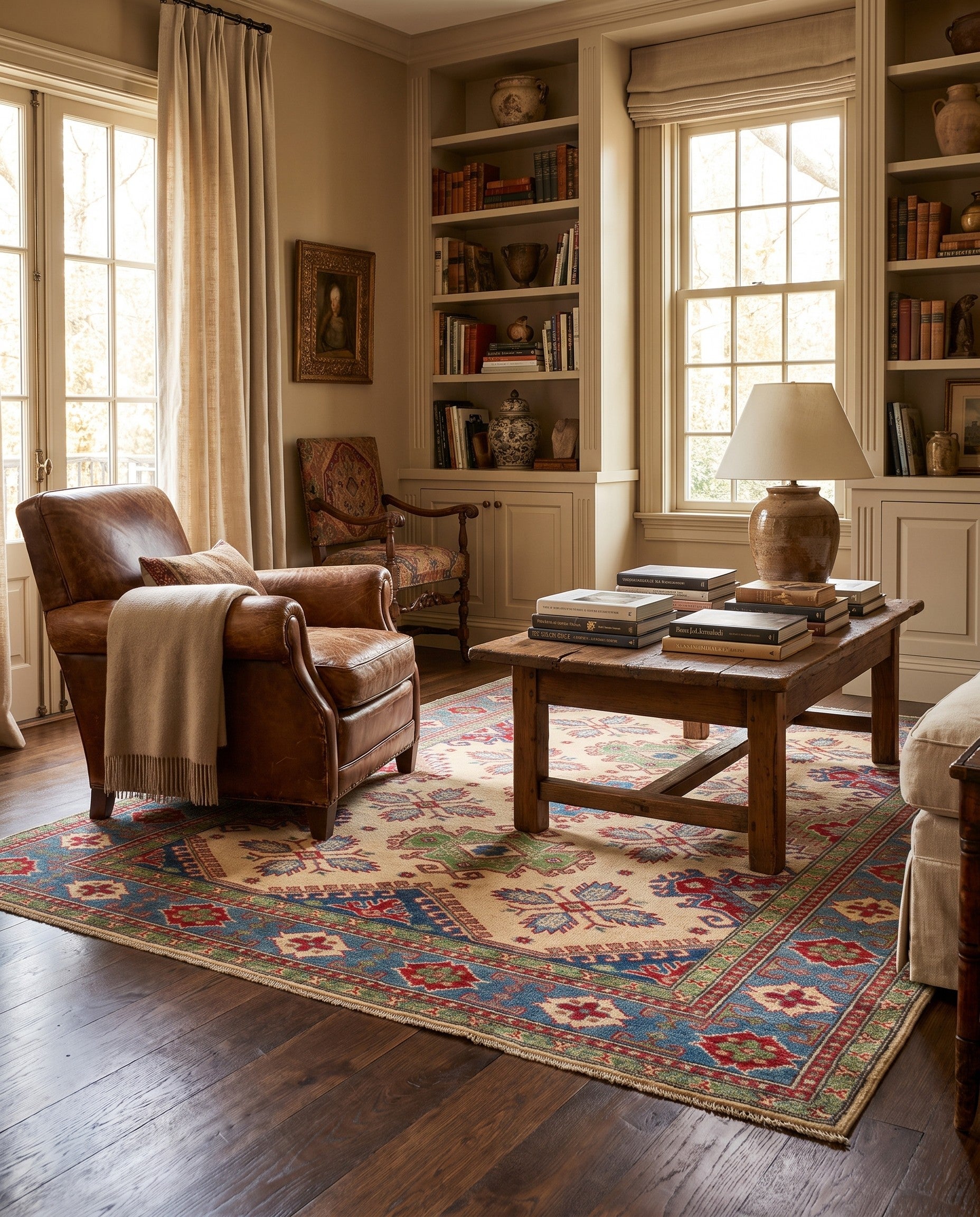 5' x 7' 5 Hand Knotted Kazak Rug