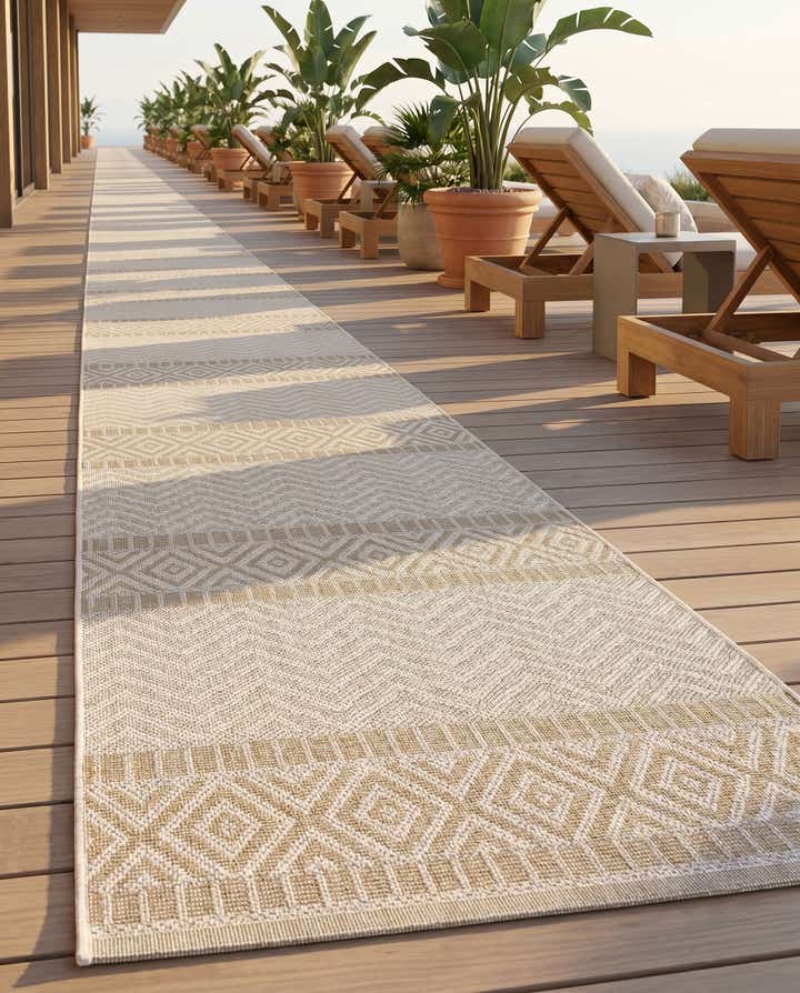 3' 3 x 82' Easy-Clean Indoor / Outdoor Runner Rug