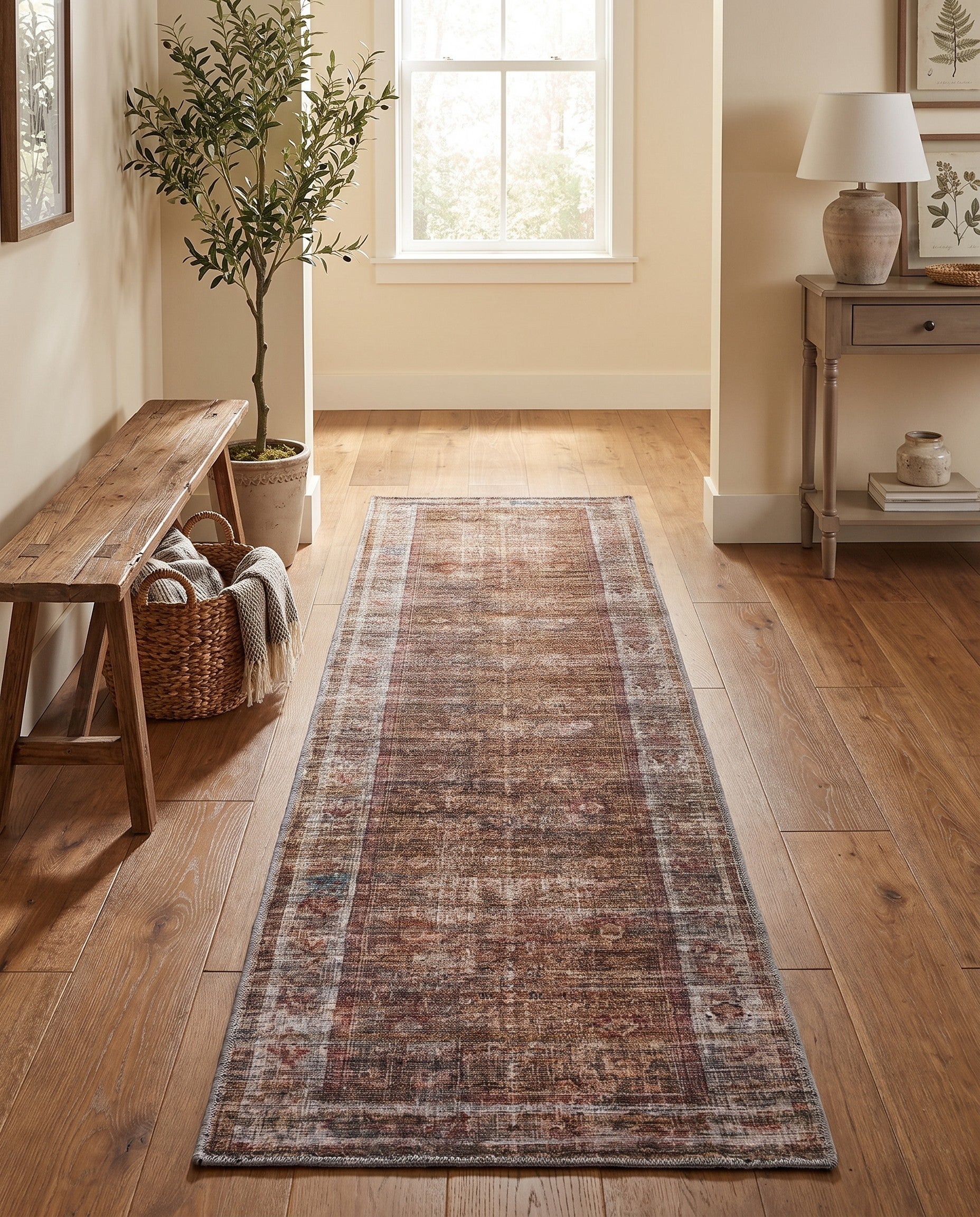 2' x 8' Washable Nostalgia Runner Rug