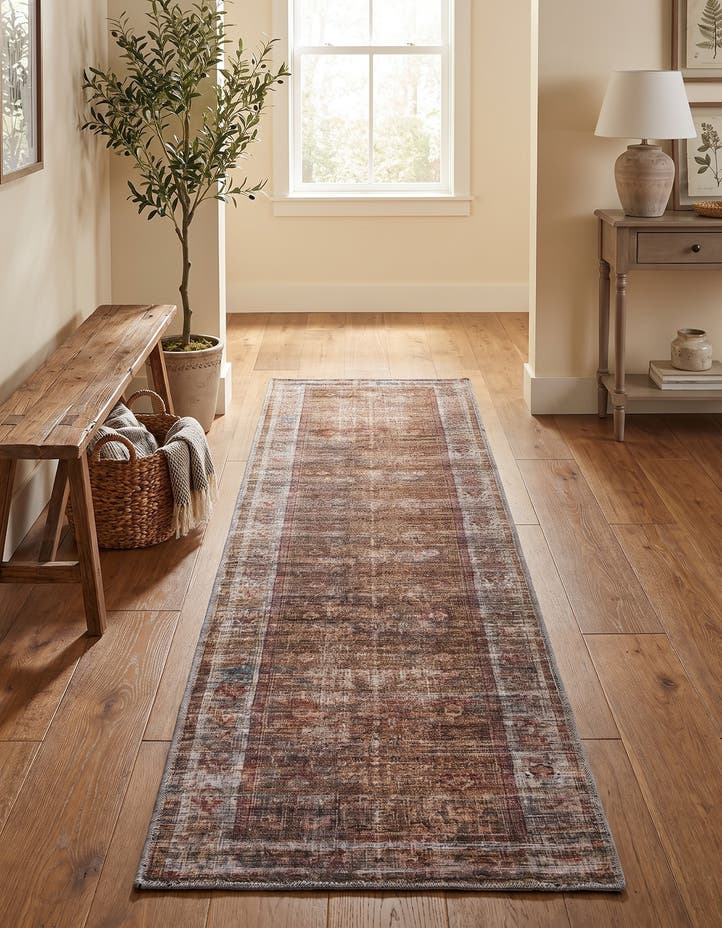 2' x 8' Washable Nostalgia Runner Rug