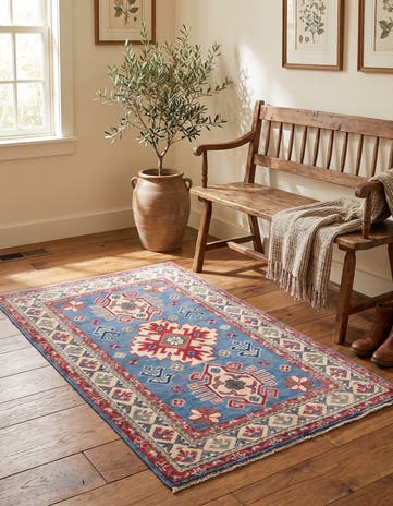 2' 8 x 4' Hand Knotted Kazak Rug