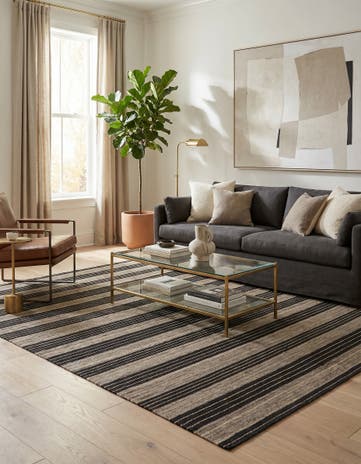 6' x 7' 2 Hand Woven Kilim Modern Wool Square Rug