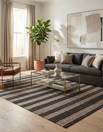 6' x 7' 2 Hand Woven Kilim Modern Wool Square Rug