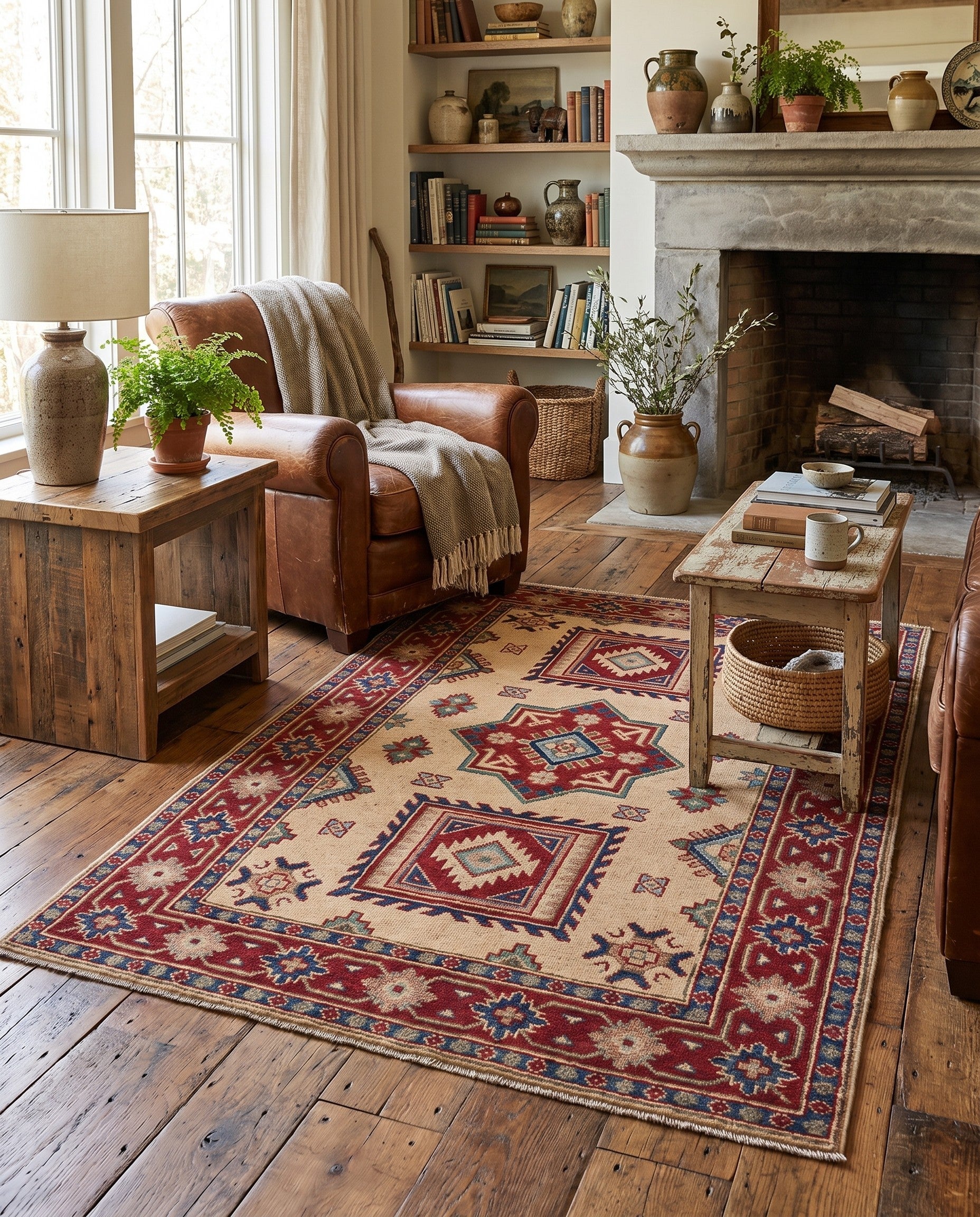 3' 3 x 4' 10 Hand Knotted Kazak Rug