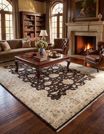 6' 9 x 9' 11 Hand Knotted Ziegler Rug