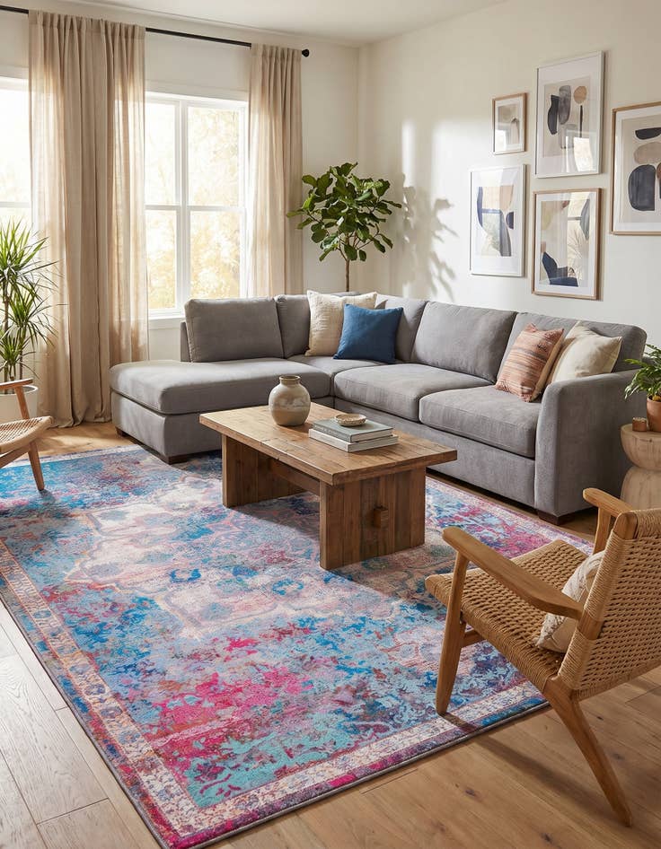 Detail image of 7' 10 x 11' Washable Renaissance Rug