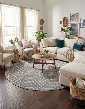 10' x 10' Moroccan Trellis Round Rug