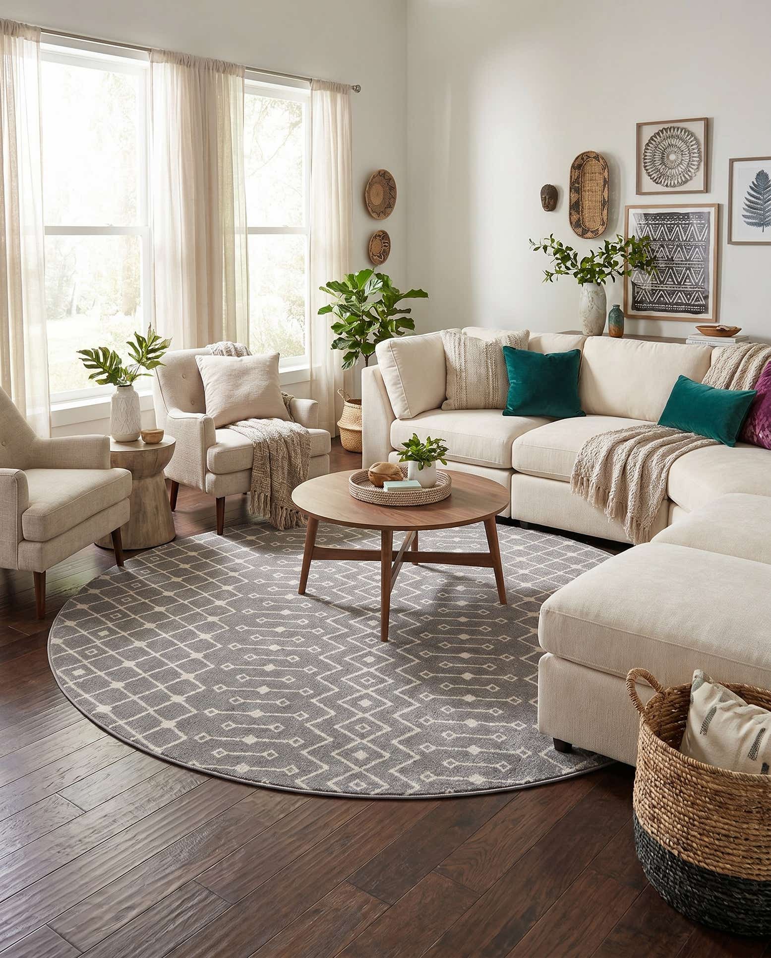 10' x 10' Moroccan Trellis Round Rug