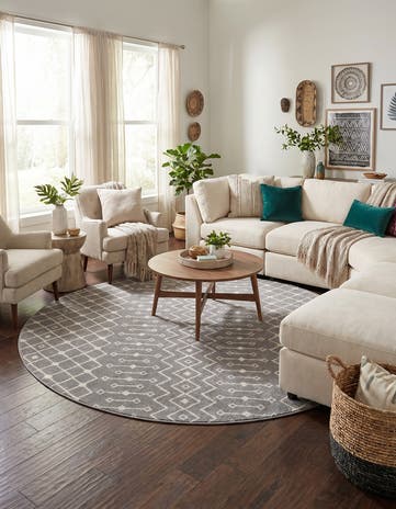 10' x 10' Moroccan Trellis Round Rug
