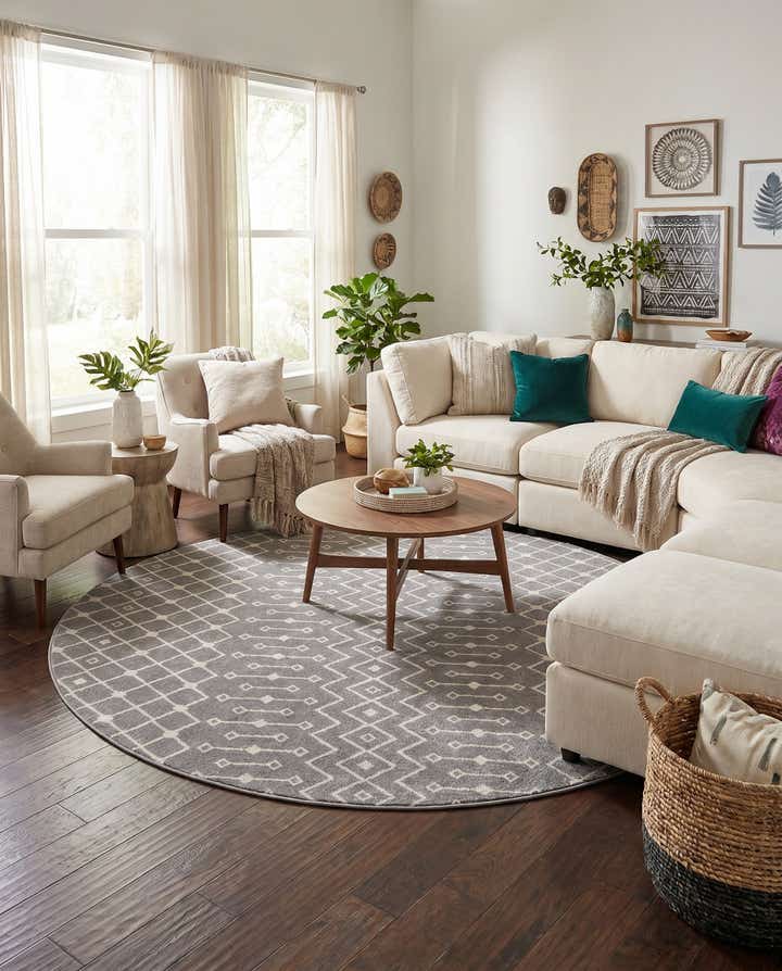 10' x 10' Moroccan Trellis Round Rug