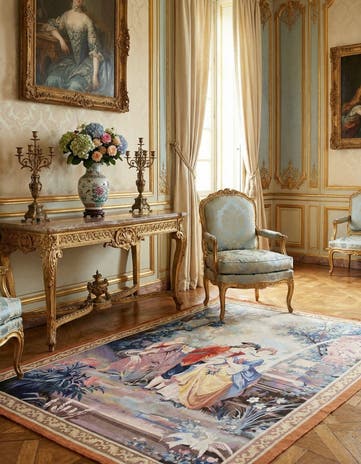 4' 2 x 5' 6 Tapestry Wool Rug