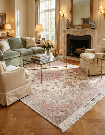 5' 1 x 6' 11 Hand Knotted Tabriz Persian Rug