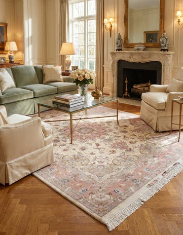 5' 1 x 6' 11 Hand Knotted Tabriz Persian Rug