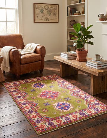 3' 3 x 4' 10 Hand Knotted Kazak Rug