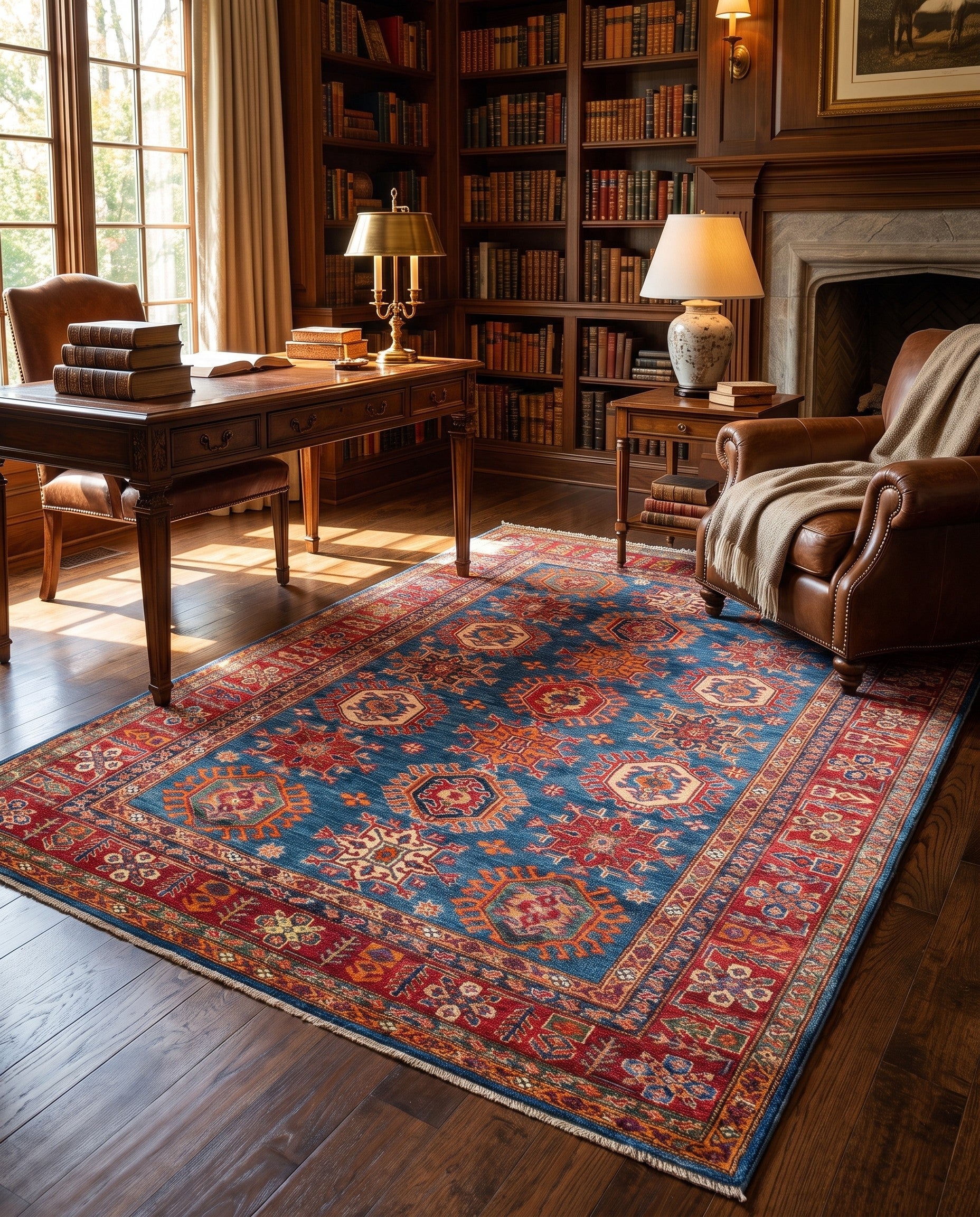 4' 11 x 7' 1 Hand Knotted Kazak Rug