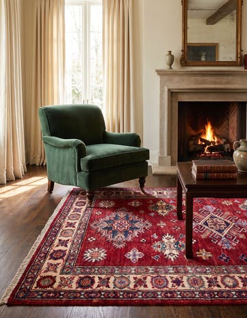 3' 2 x 5' 2 Hand Knotted Kazak Rug