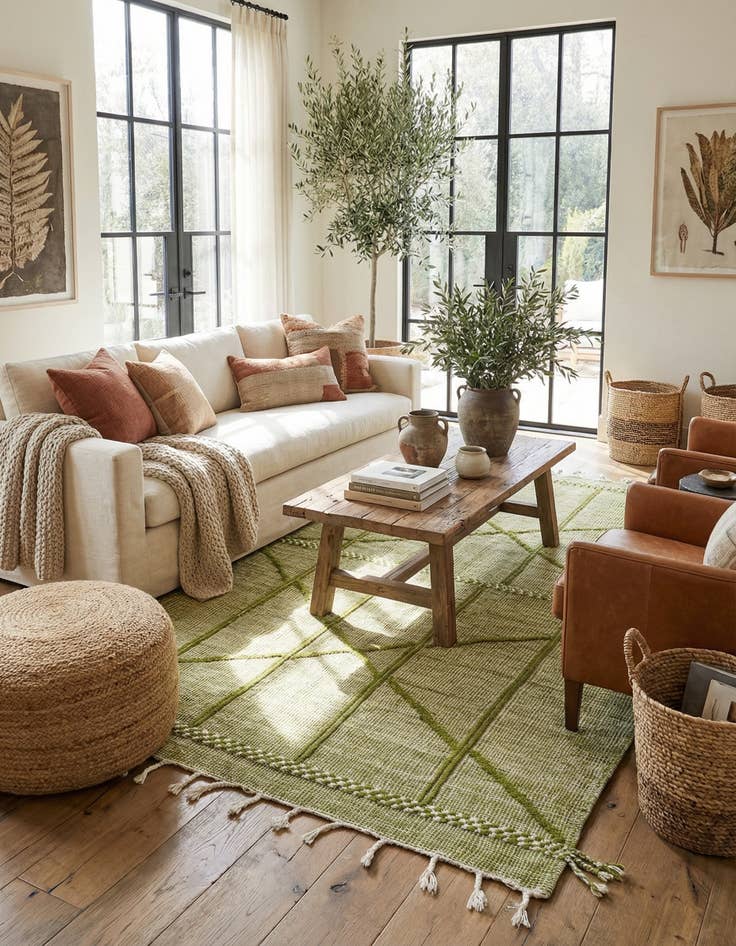 Detail image of 5' x 8' 5 Hand Knotted Moroccan Wool Rug