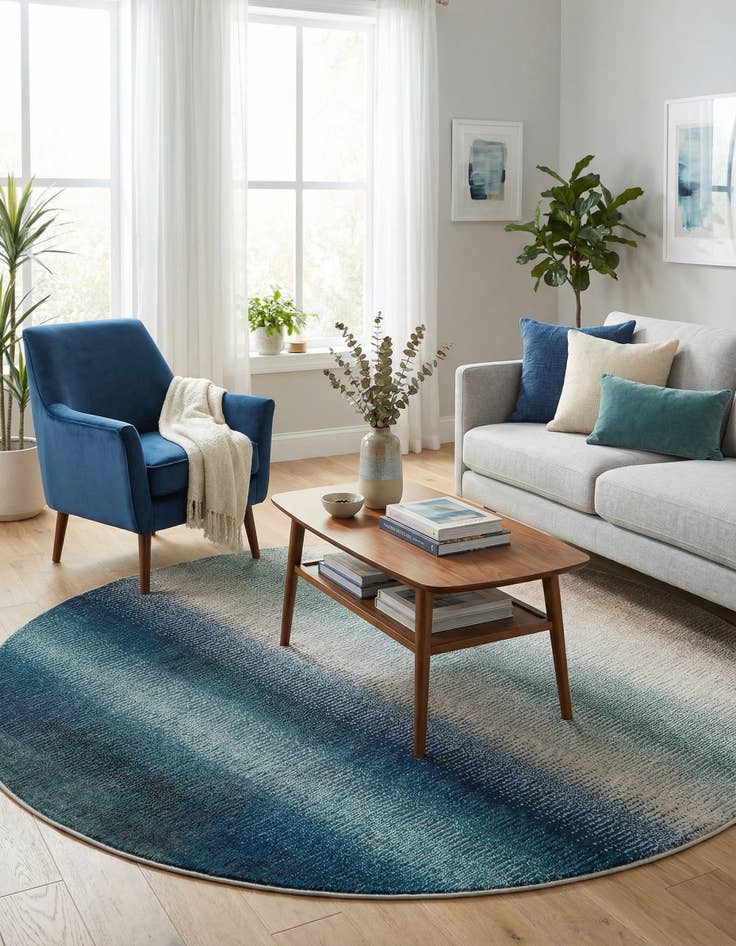 Detail image of 6' x 6' Washable Hyacinth Round Rug