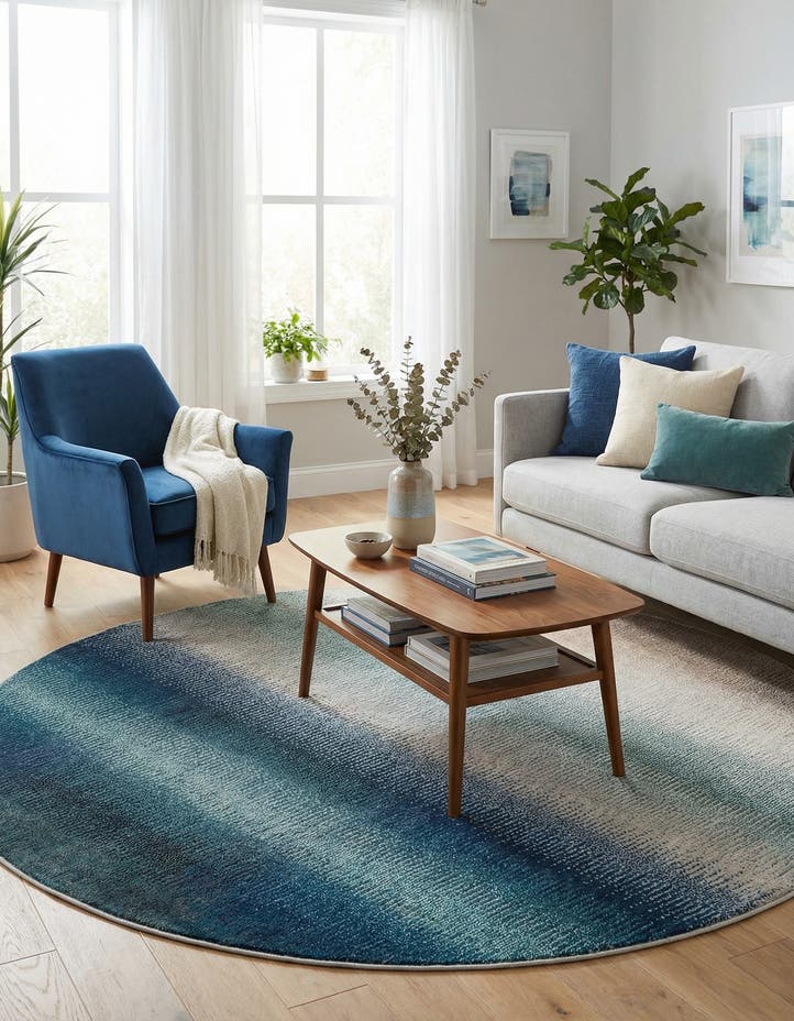 6' x 6' Washable Hyacinth Round Rug