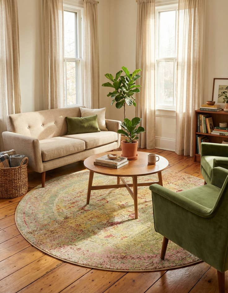 Detail image of 6' x 6' Alexis Round Rug