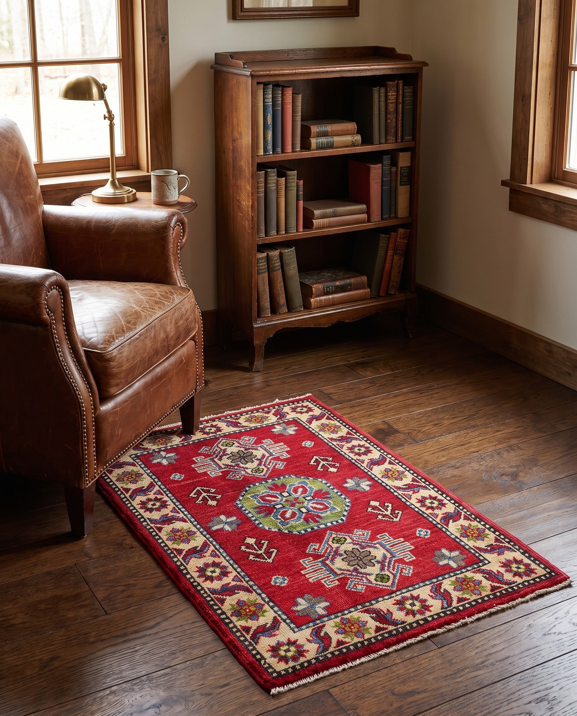 2' x 3' 1 Hand Knotted Kazak Rug