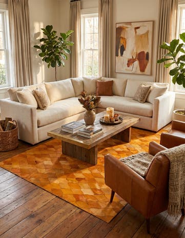 5' 1 x 8' Cowhide Stocks Rug