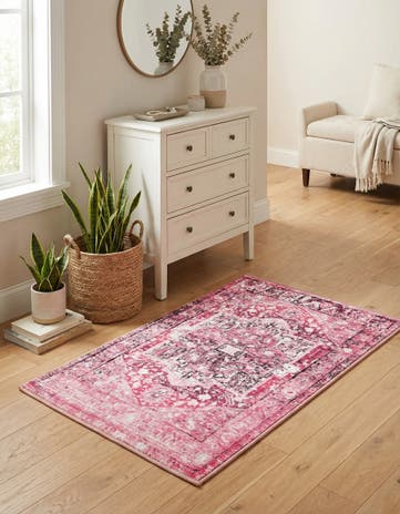 Plumrose Pink Medina Rug