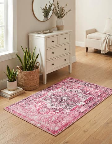 Plumrose Pink Medina Rug