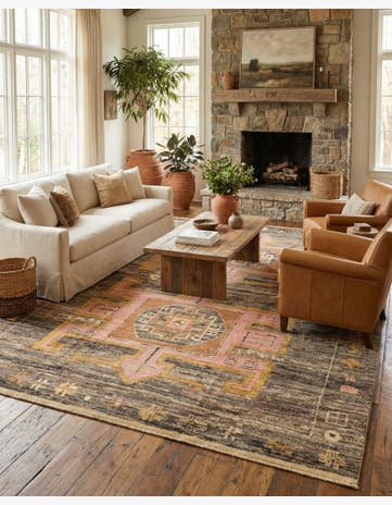 10' 2 x 14' 2 Hand Knotted Oushak Wool Rug