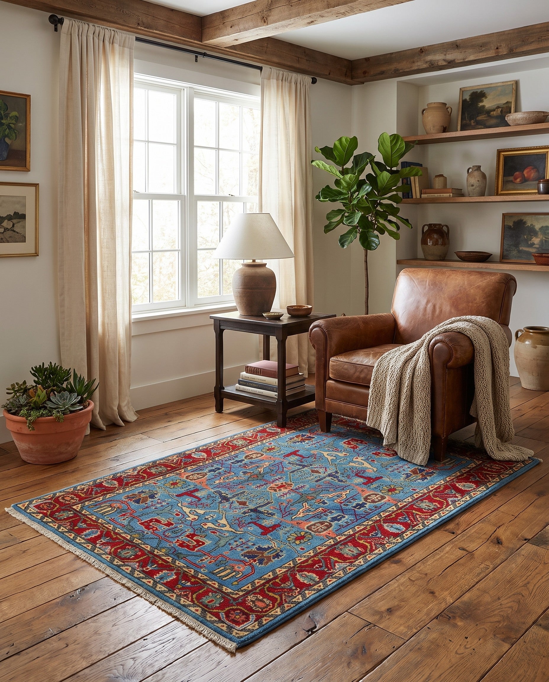 3' 4 x 5' Hand Knotted Kazak Rug