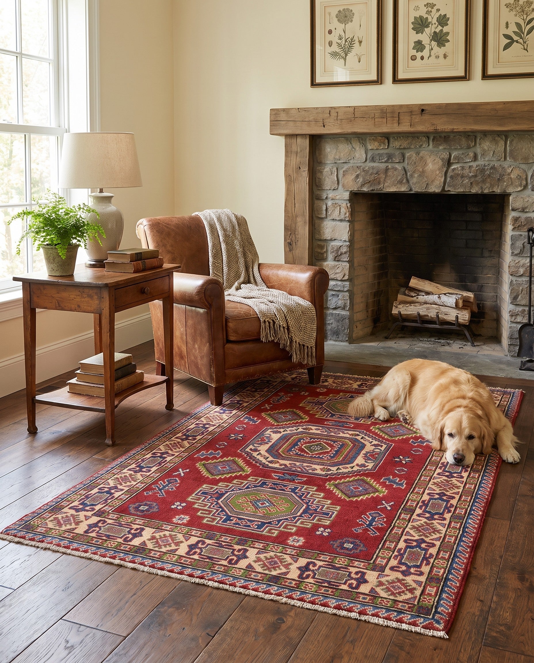 3' 1 x 4' 11 Hand Knotted Kazak Rug