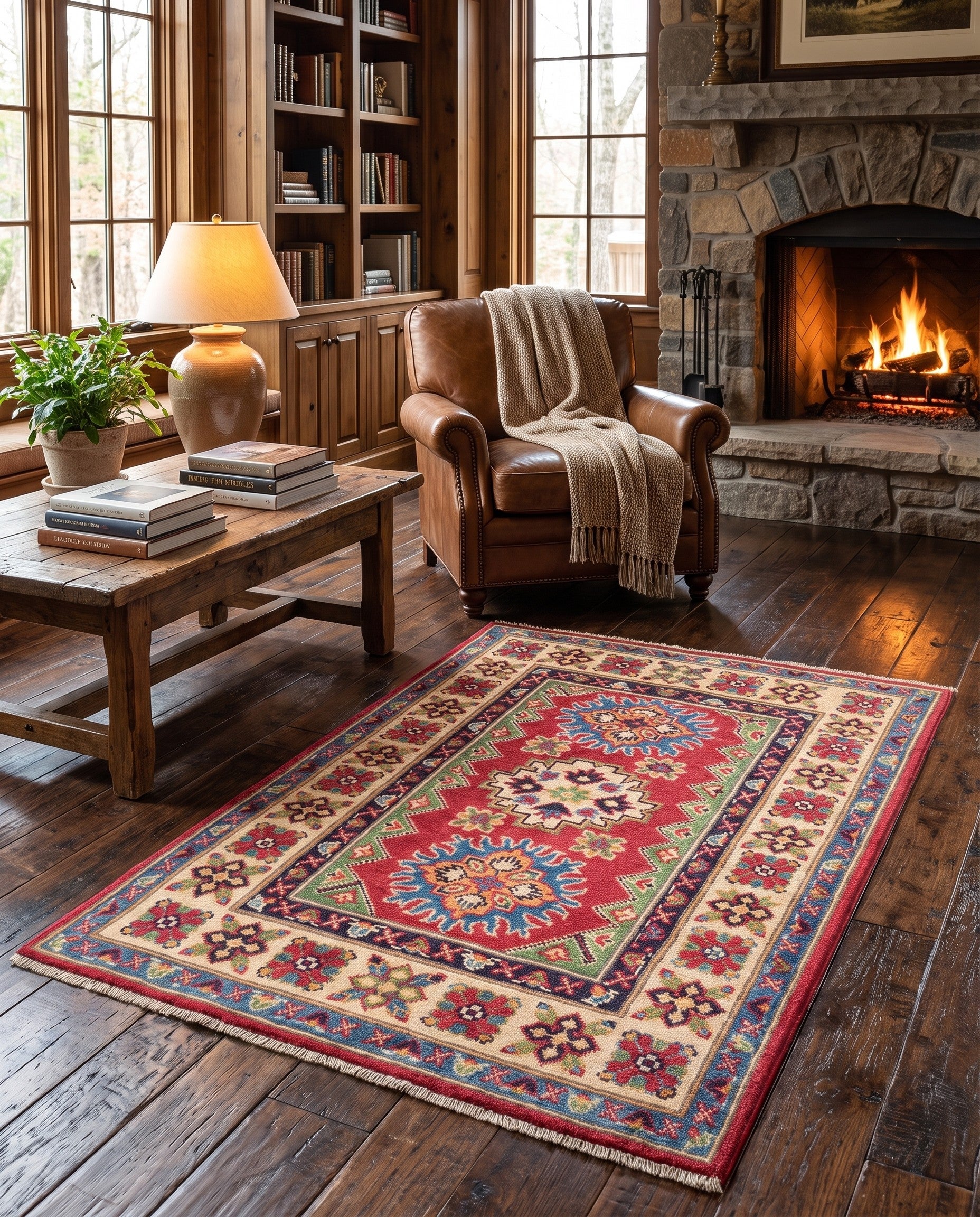 2' 8 x 4' Hand Knotted Kazak Rug