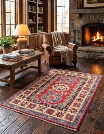 2' 8 x 4' Hand Knotted Kazak Rug