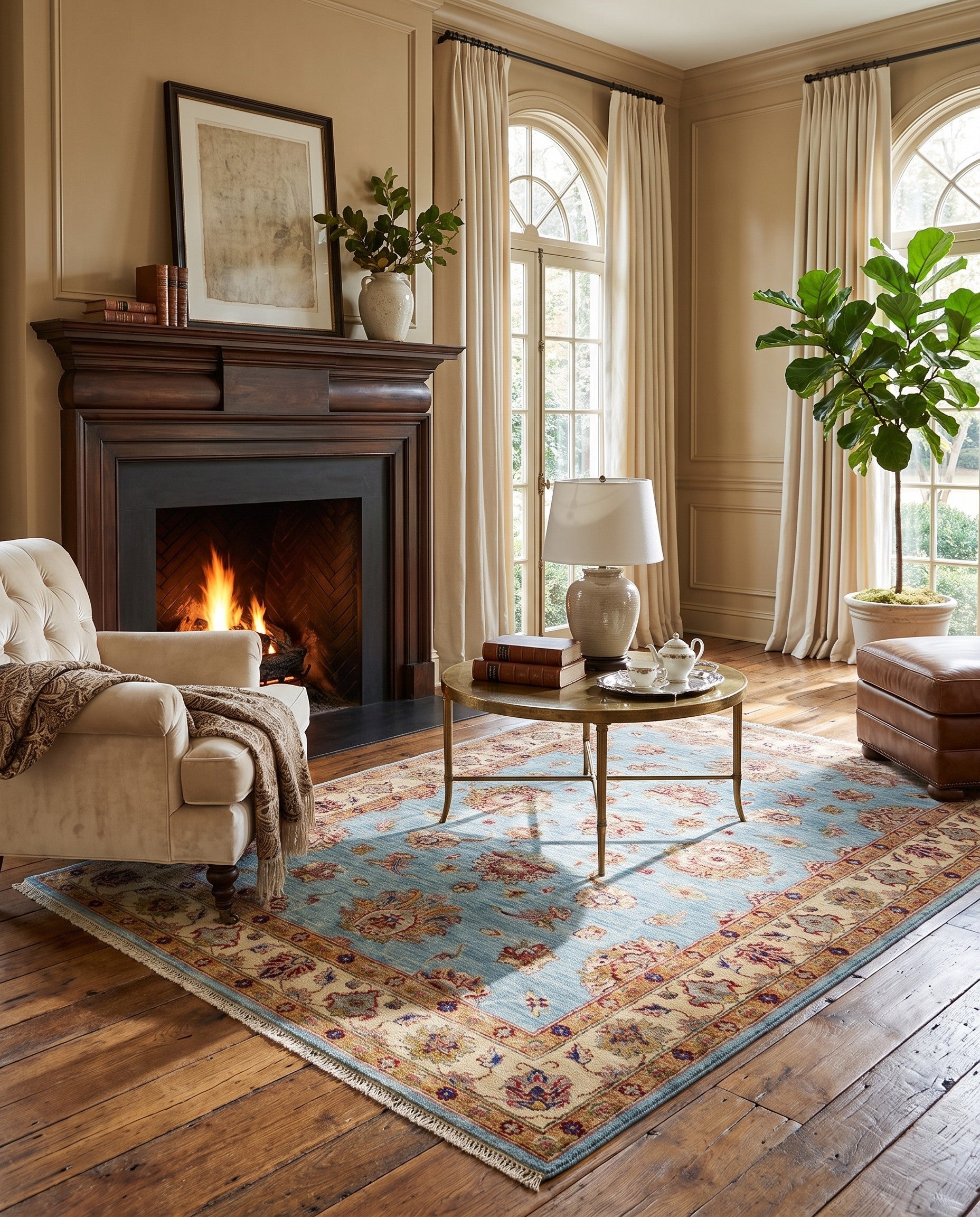 4' 4 x 6' 2 Hand Knotted Ariana Ziegler Rug