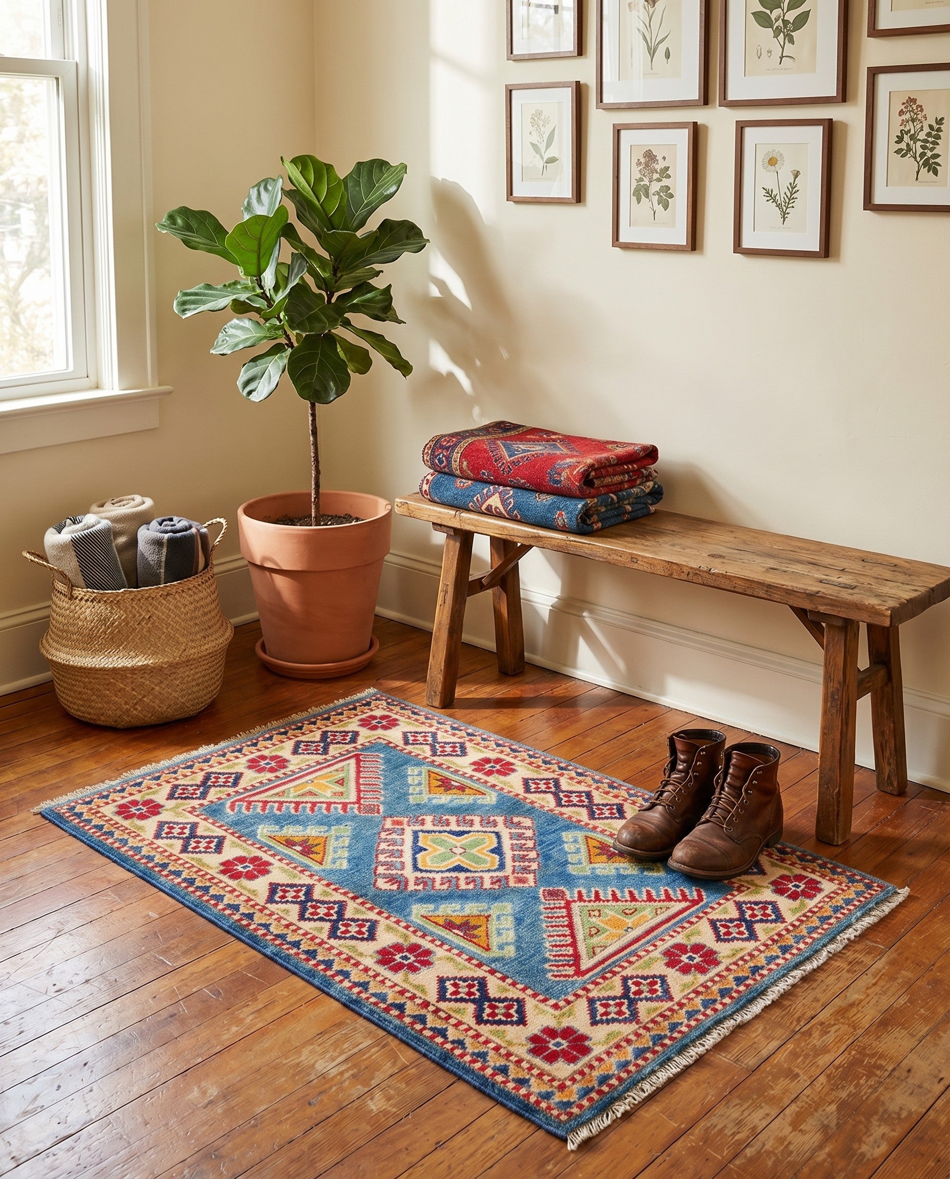 2' x 3' Hand Knotted Kazak Rug