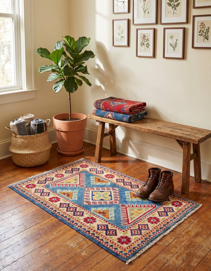 Detail image of 2' x 3' Hand Knotted Kazak Rug