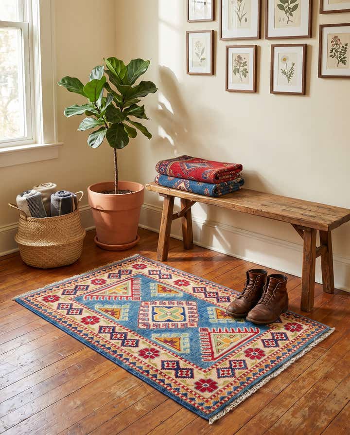 2' x 3' Hand Knotted Kazak Rug