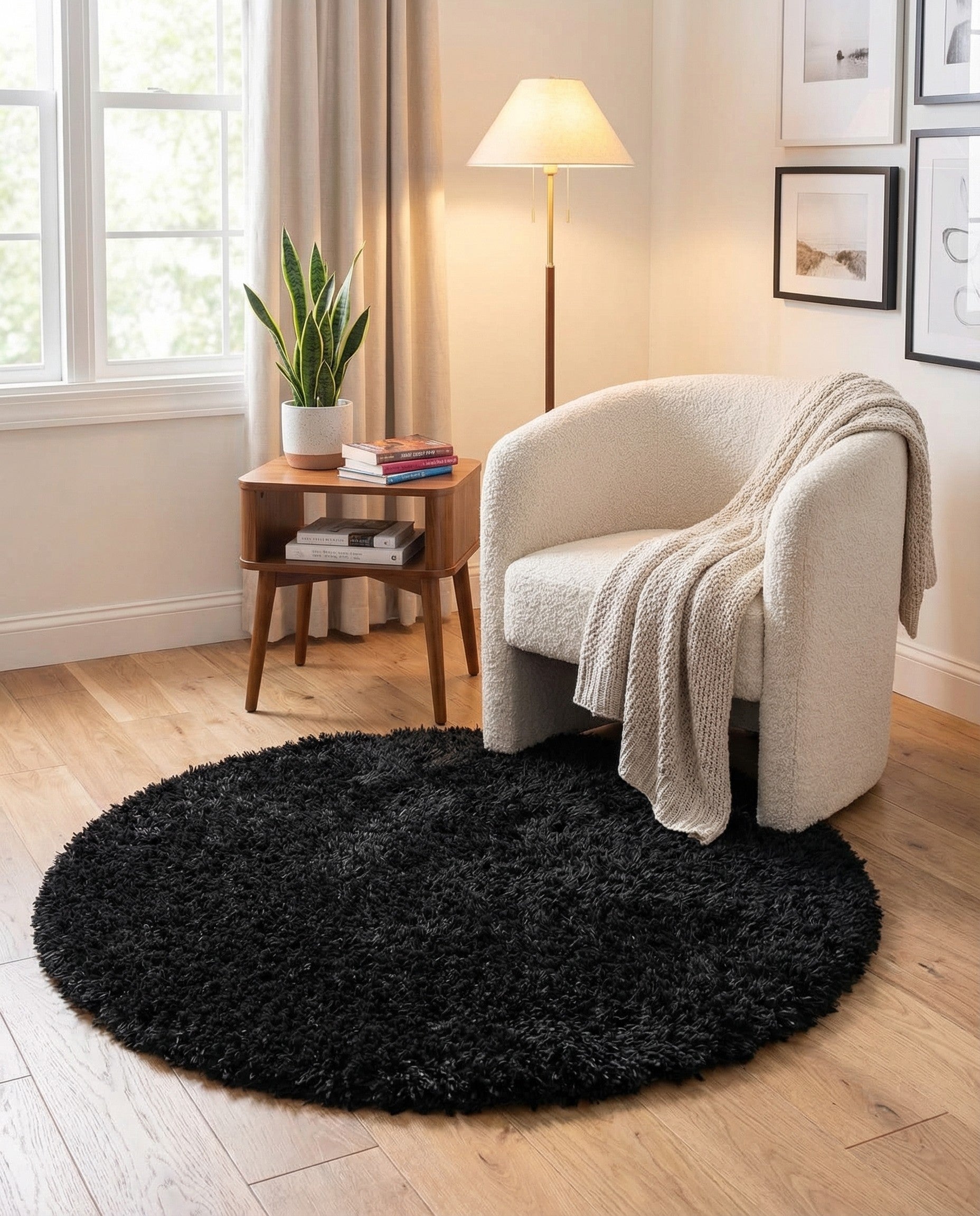 3' 3 x 3' 3 Infinity Shag Round Rug