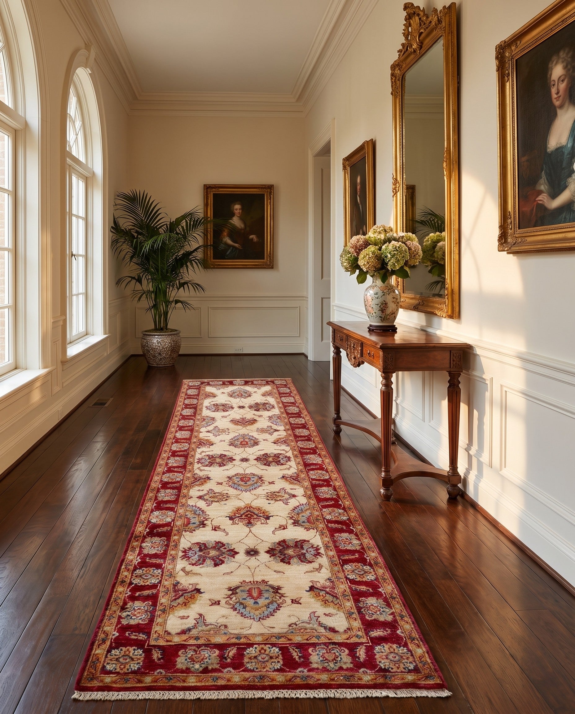 2' 8 x 8' 7 Hand Knotted Peshawar Ziegler Runner Rug