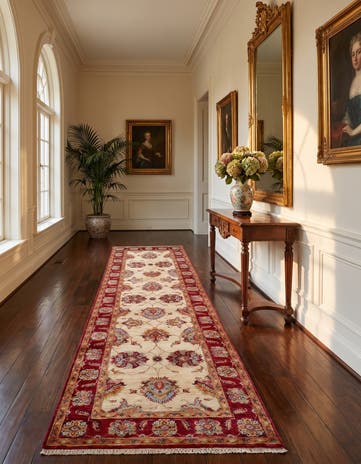 2' 8 x 8' 7 Hand Knotted Peshawar Ziegler Runner Rug