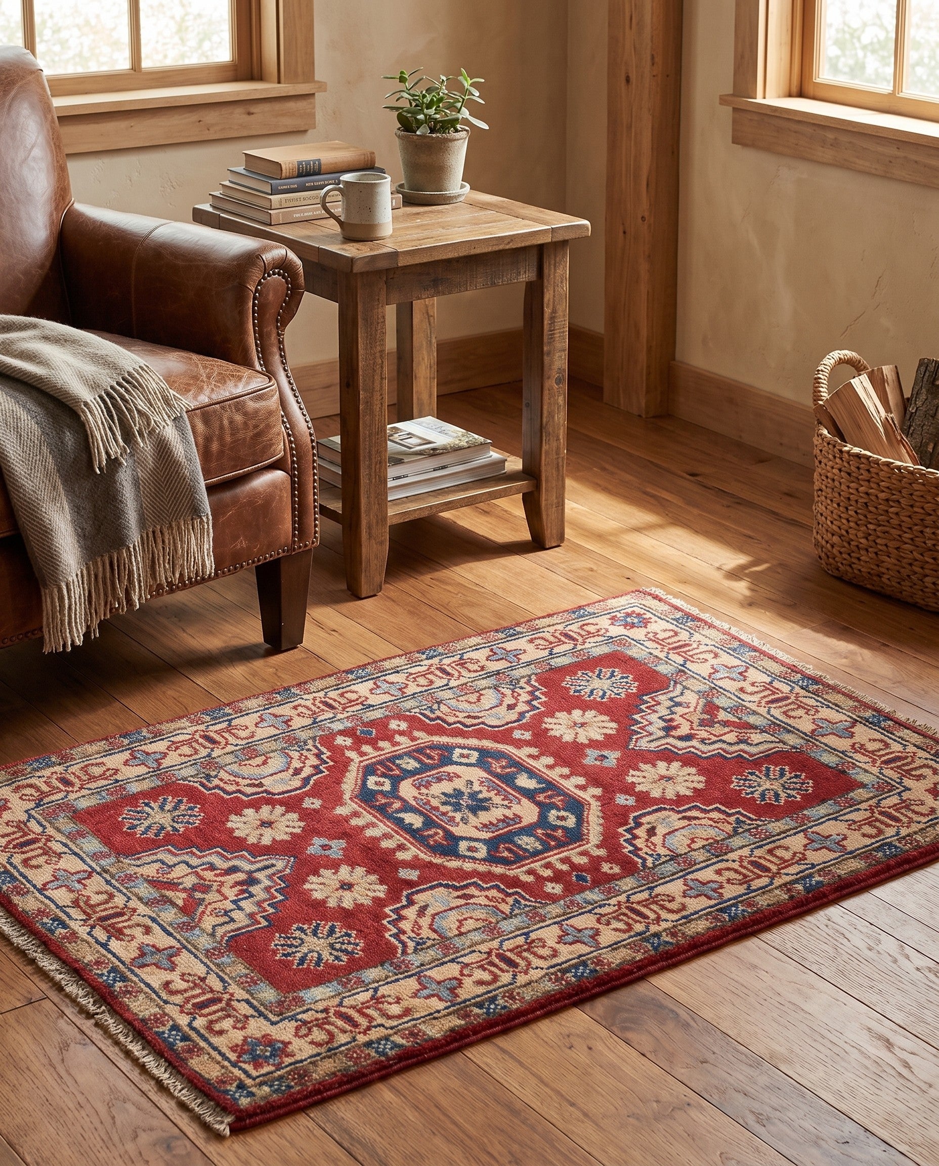 2' x 2' 10 Hand Knotted Kazak Rug