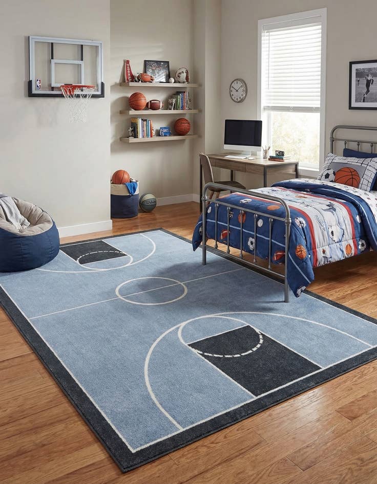 Detail image of 6' x 9' Sports Washable Rug