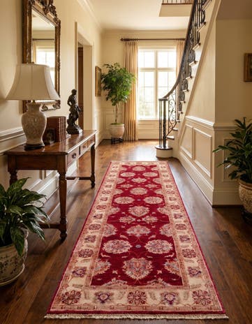 2' 8 x 8' 3 Hand Knotted Ariana Ziegler Runner Rug