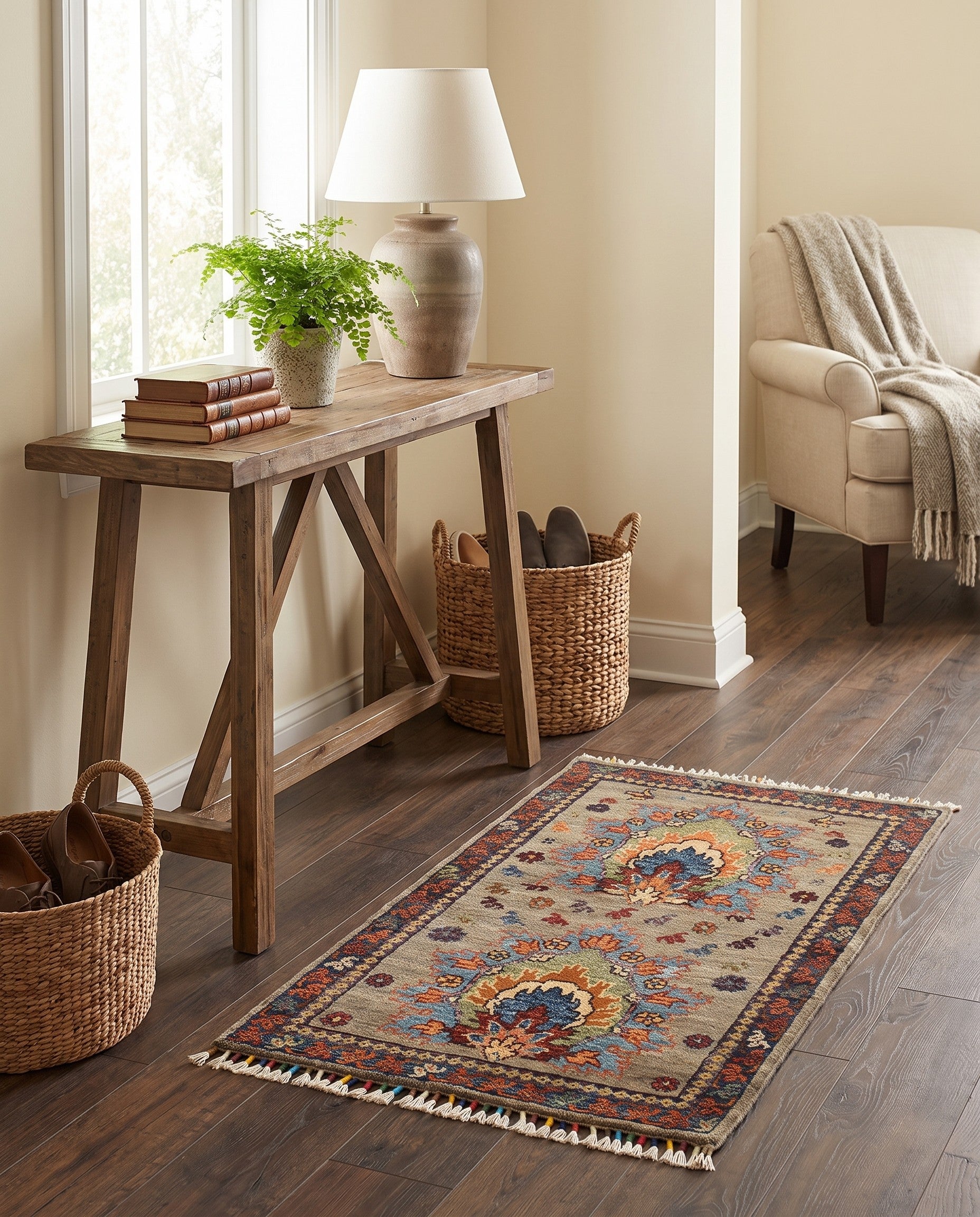 1' 10 x 3' 2 Hand Knotted Ariana Ziegler Rug