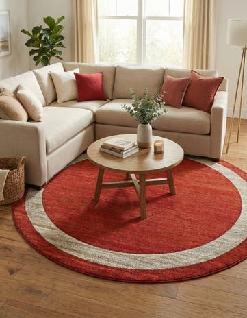 Terracotta Angelica Round Rug