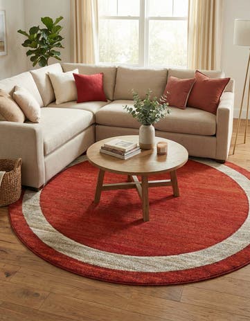 Terracotta Angelica Round Rug