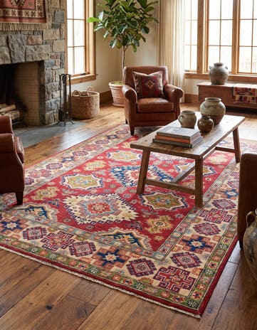 4' 11 x 6' 11 Hand Knotted Kazak Rug